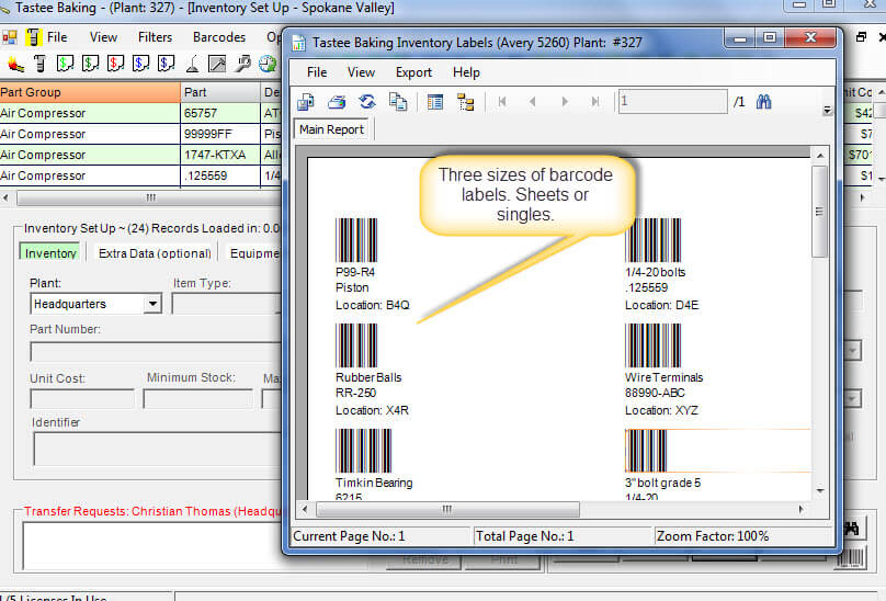 Barcode labels