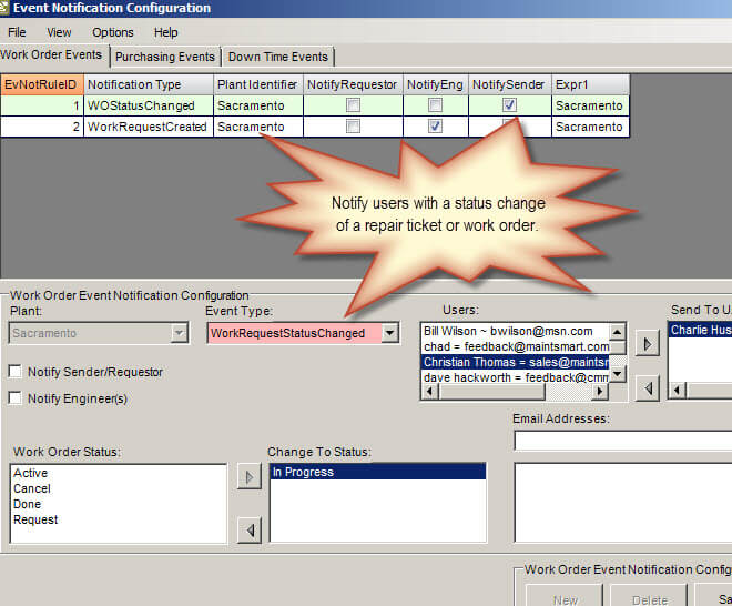 Maintenance Tracking Software