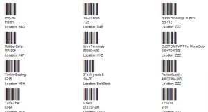 barcodes printed on sheet